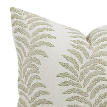 Load image into Gallery viewer, 20" Frond Pillow Cover | Sage - Live Beautiful Home
